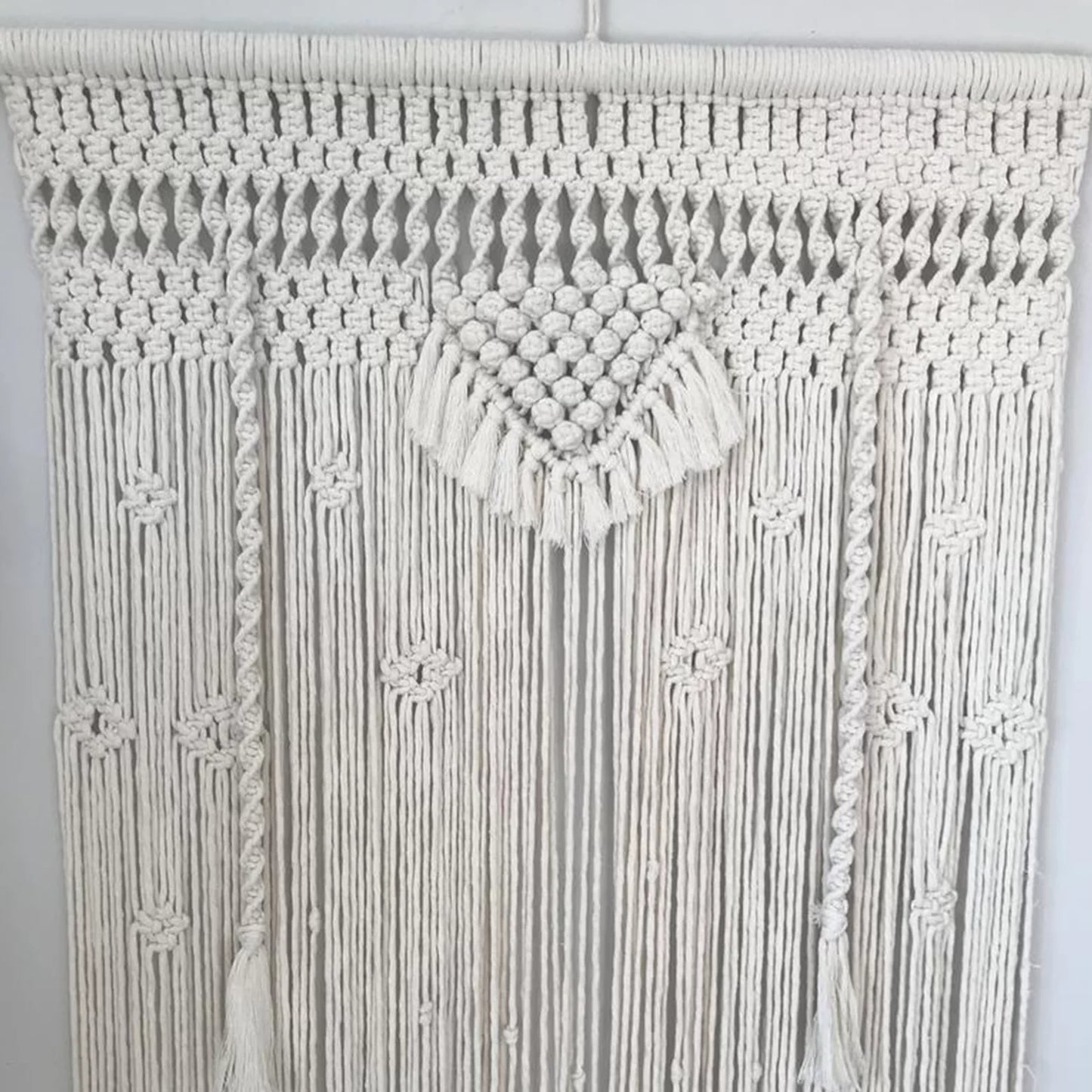 Pure White Macrame Curtains