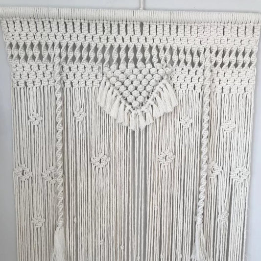 Pure White Macrame Curtains