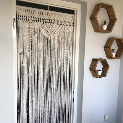 Pure White Macrame Curtains