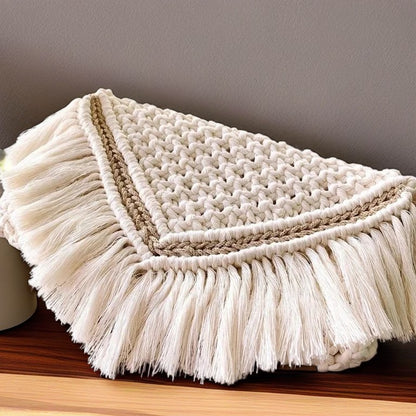 Classic White Macrame Handbag