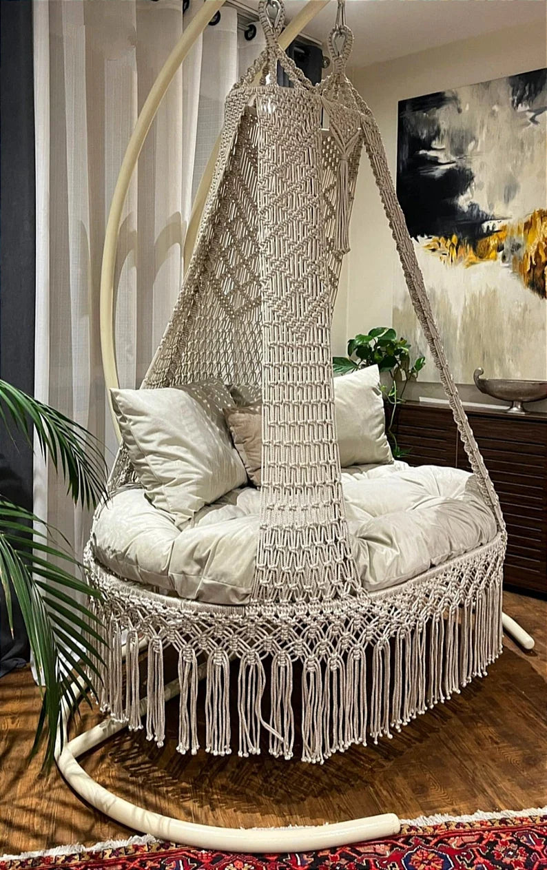 Pearl Handmade Macrame Hanging Swing
