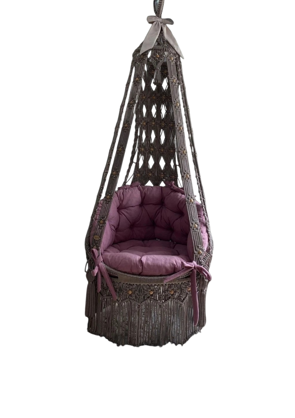 Lavender Macrame swing chair for outdoor