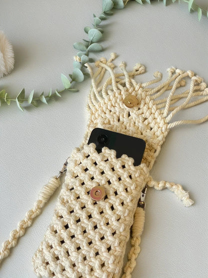 Boho Macrame Phone Pouch