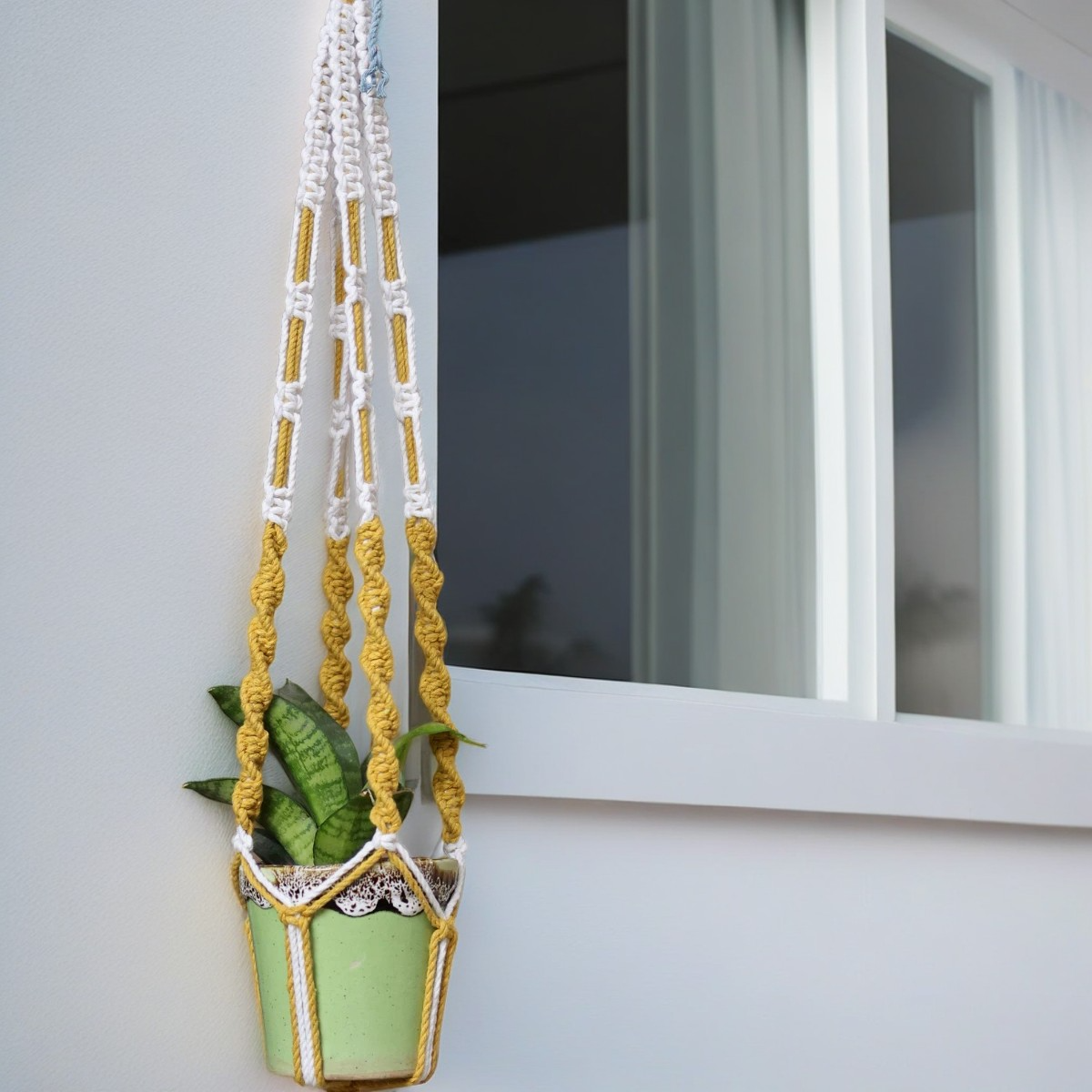 Handmade Two-Tone Macrame Plant Hanger