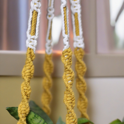 Handmade Two-Tone Macrame Plant Hanger