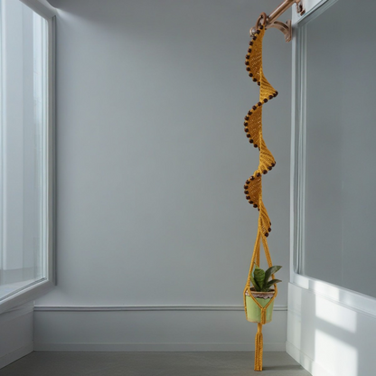 Handmade Spiral Macrame Plant Hanger