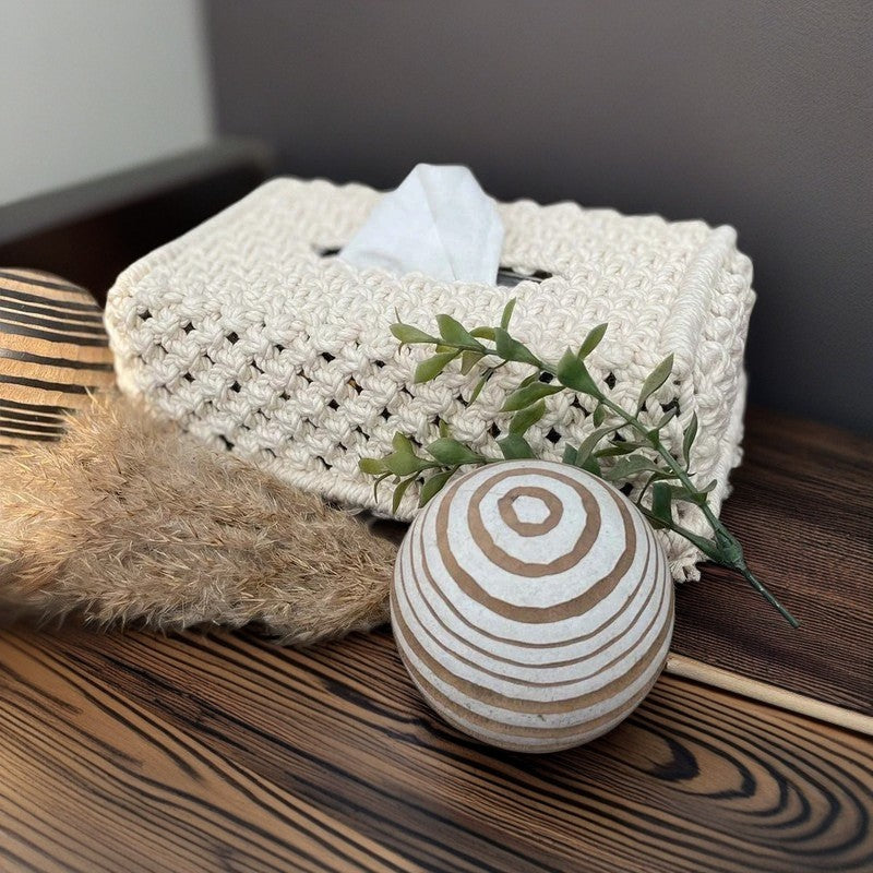 Handmade Macrame Tissue Box Cover