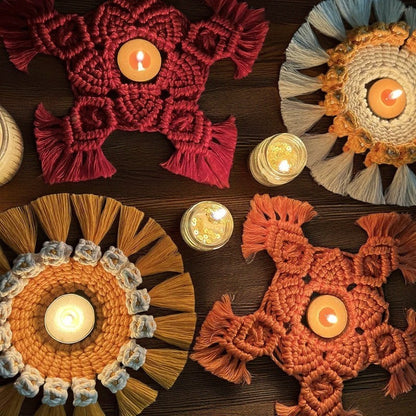 Handwoven Macrame Candle Mat