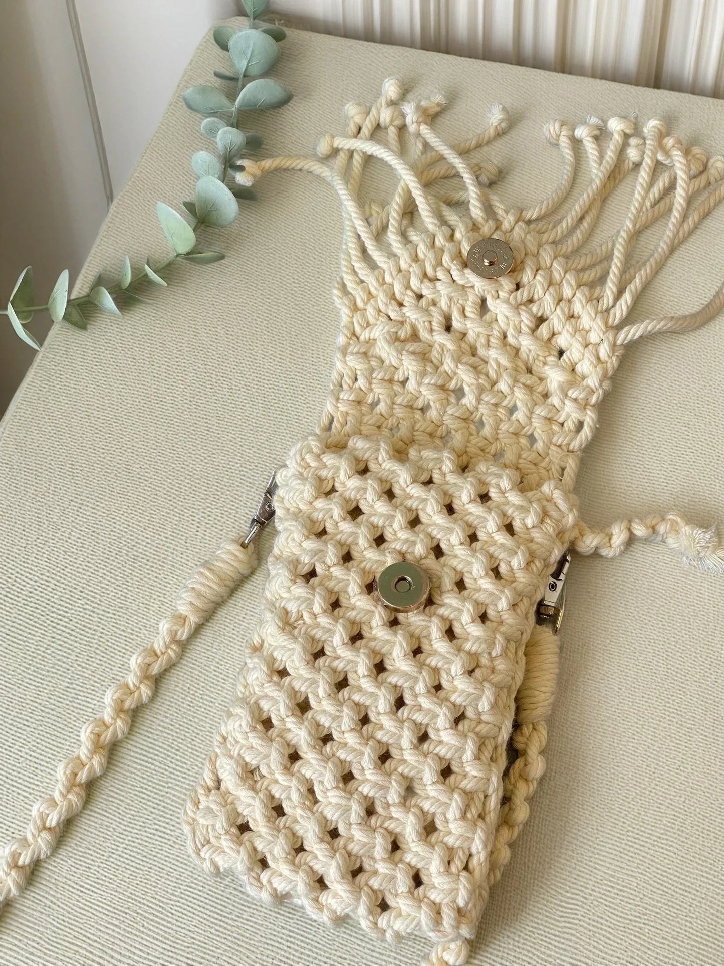 Boho Macrame Phone Pouch