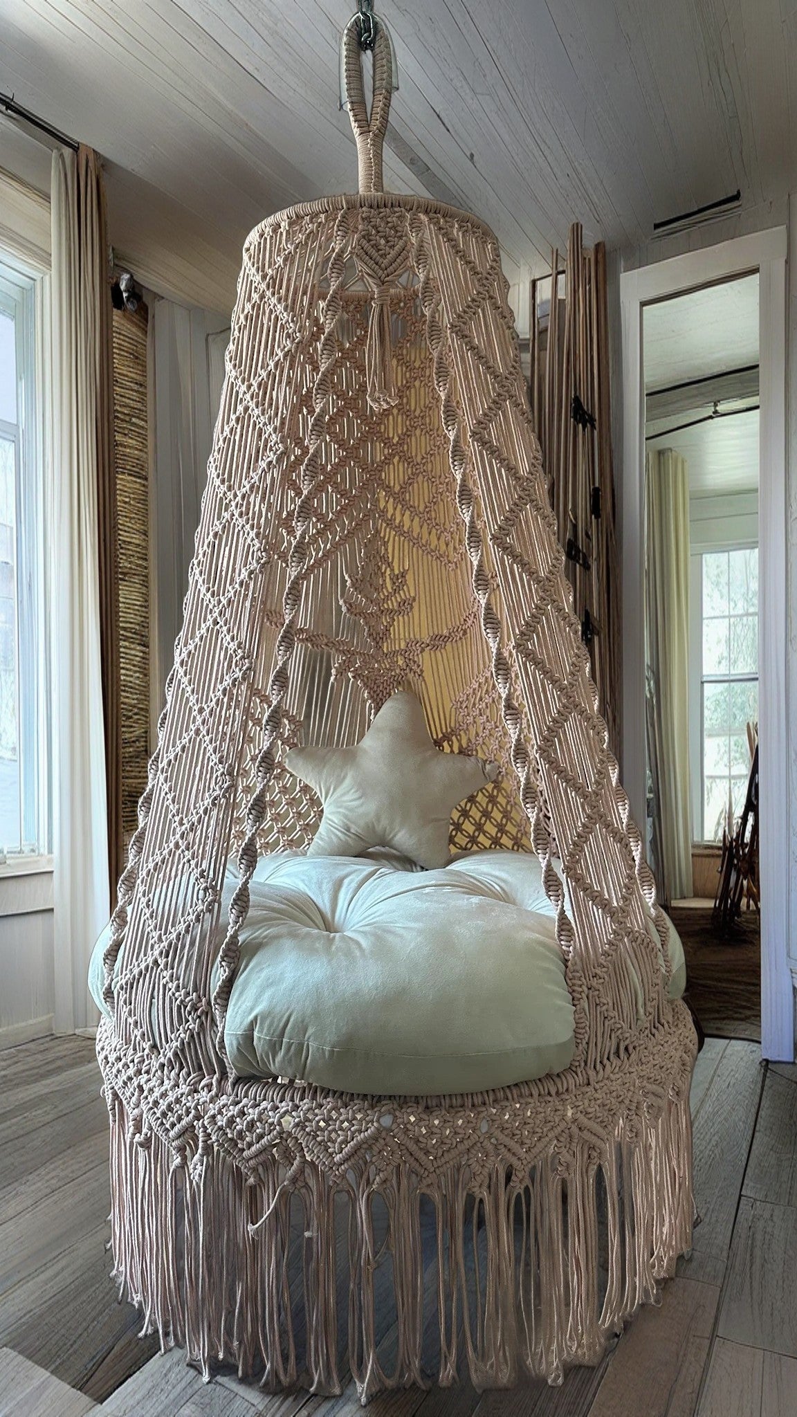 Fiza Macrame hanging swing 35 inches