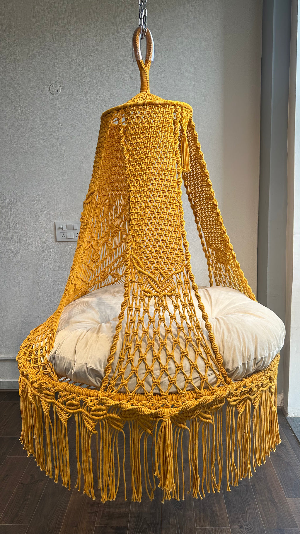 Mustard Yellow 50 inches Hanging Hammock