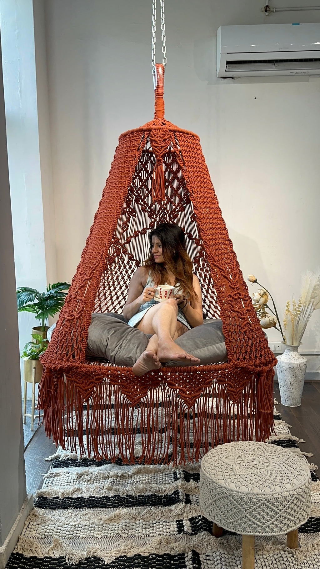 Desert Rose Macrame Swing