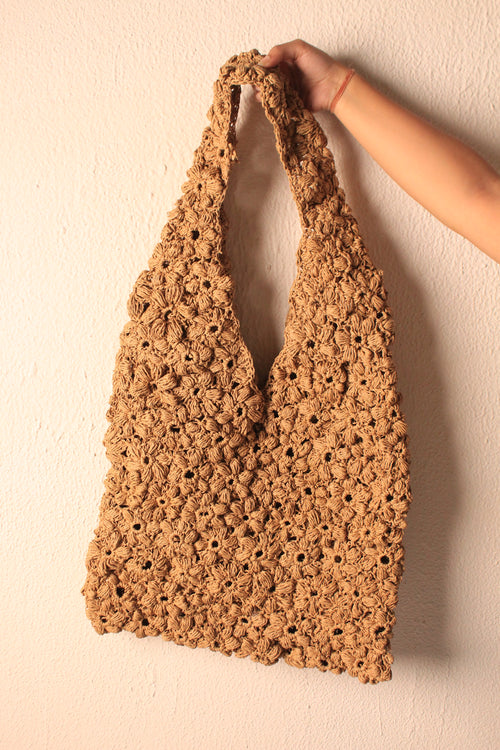 Loopie Woven Macramé Crossbody – Lightweight Boho Bag