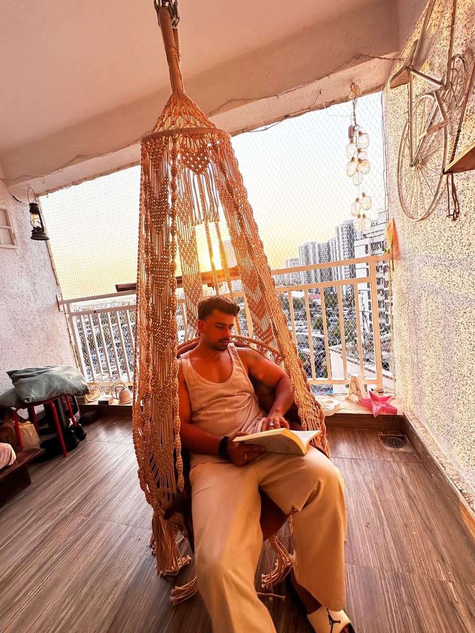 Timber hanging hammock chair swing for adults and kids