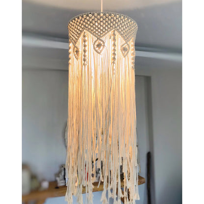 Boho Macrame Hanging Light Shade