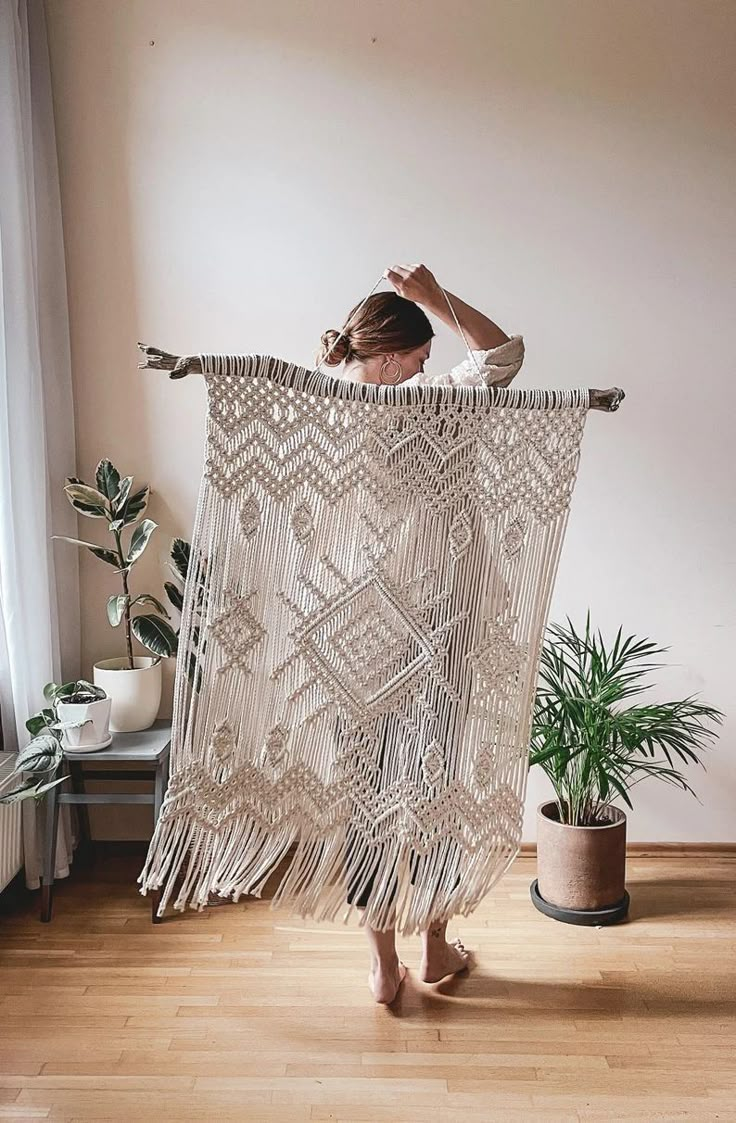 Handwoven Boho Macrame Wall Hanging