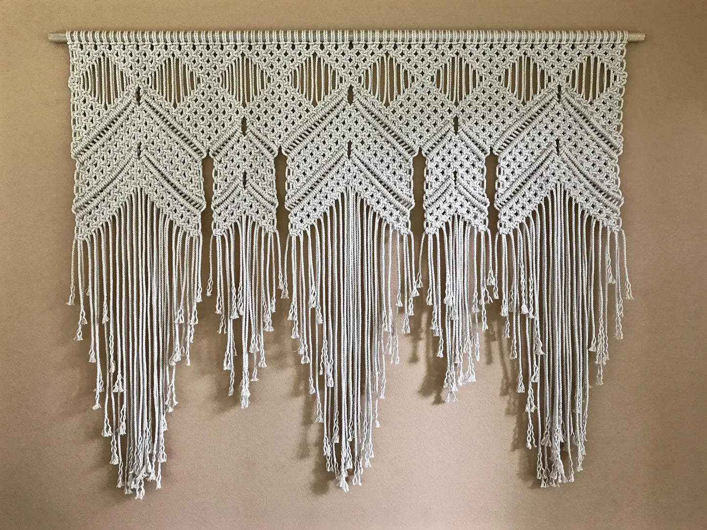 Handwoven Macrame Wall Hanging – Large Boho Statement Piece