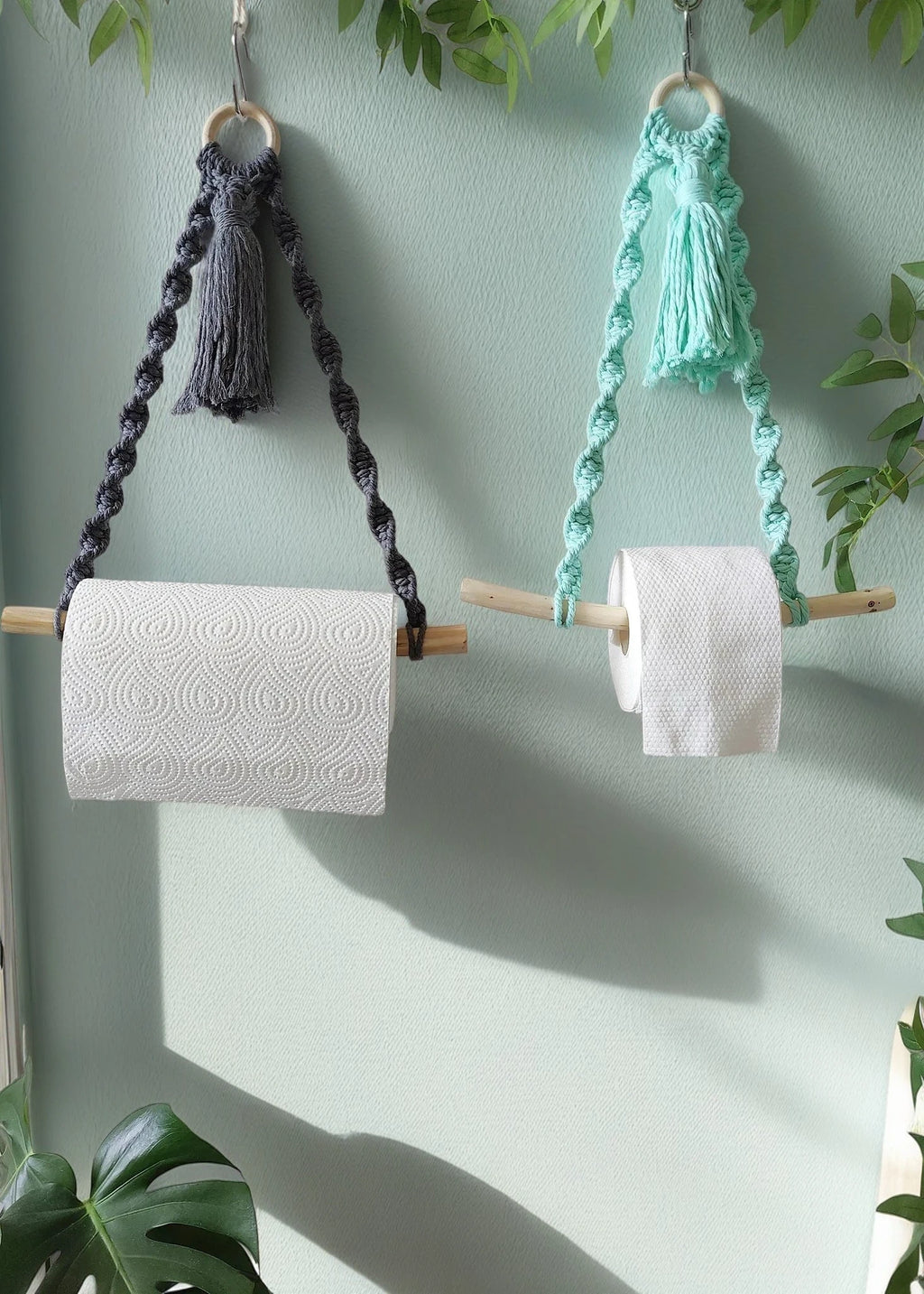 White Macrame Tissue Paper Holder