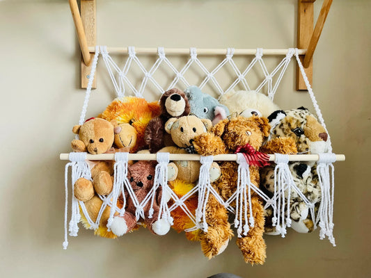 Macrame Hanging Basket for Toys