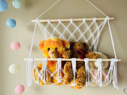 Macrame Hanging Basket for Toys