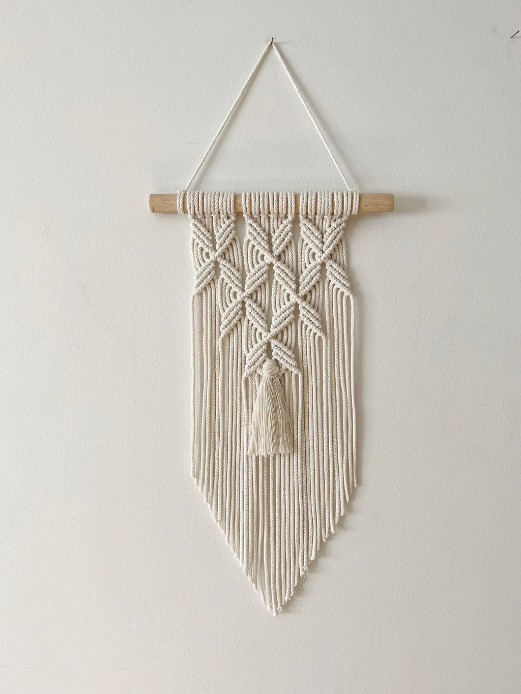 White Handwoven Macrame Wall Hanging