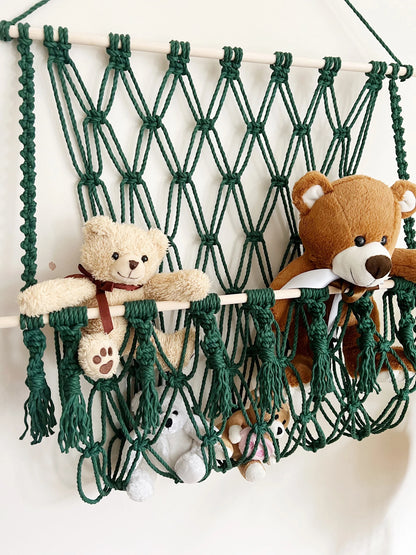 Handmade Macrame Toy Hammock – Stylish Storage Solution