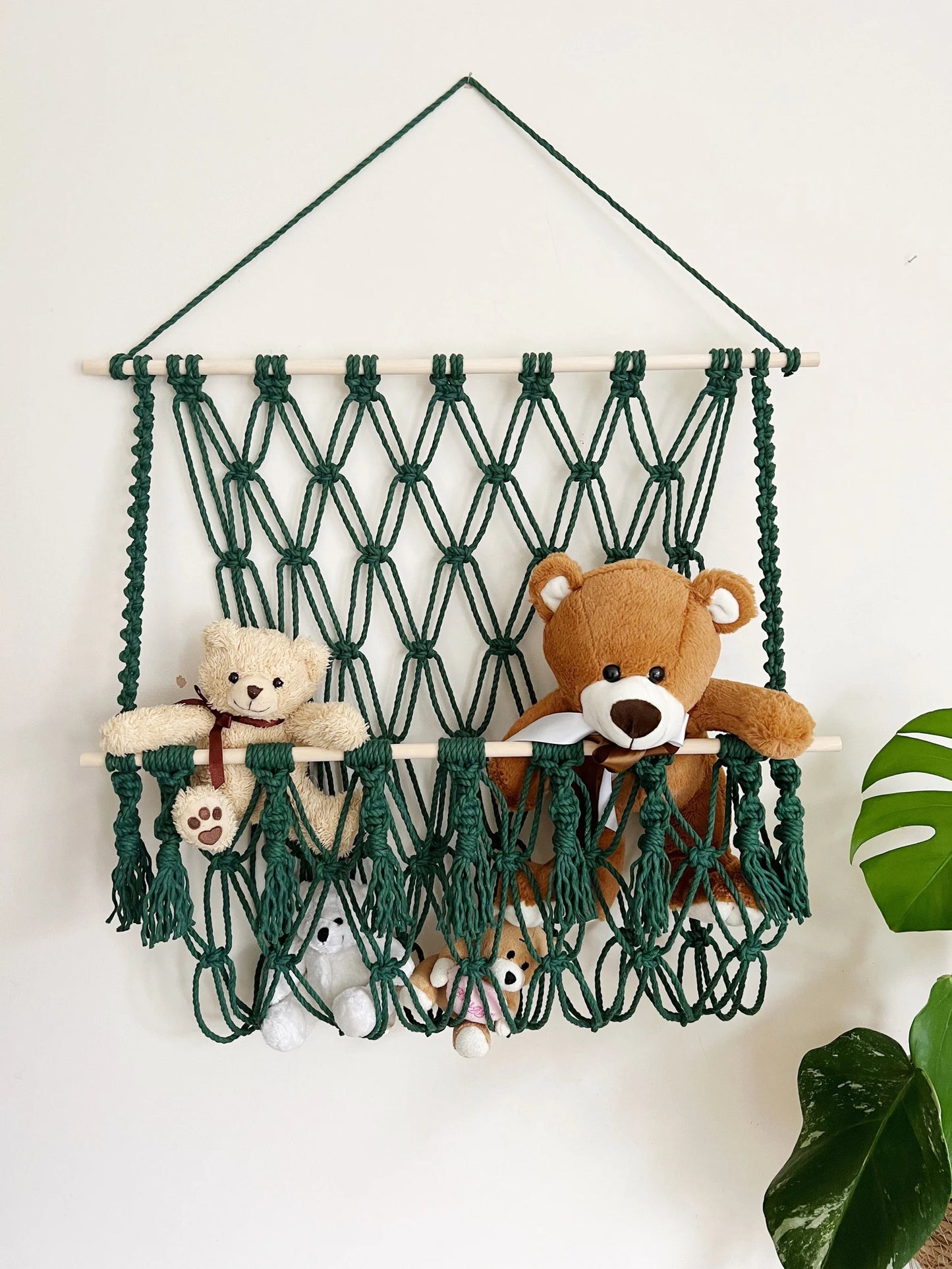 Handmade Macrame Toy Hammock – Stylish Storage Solution