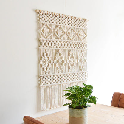 Handwoven Macrame Wall Hanging – Boho Minimalist Decor