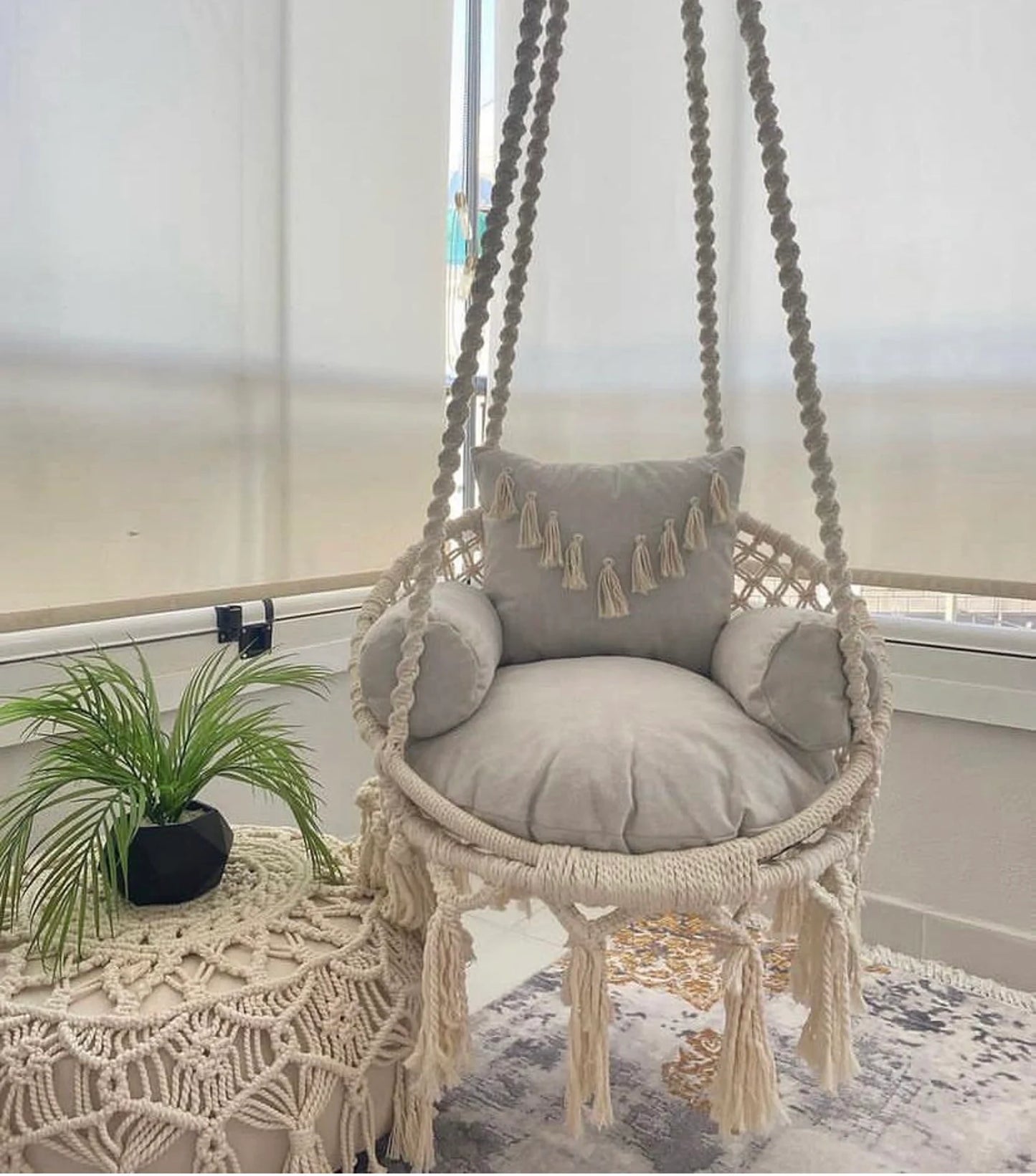 Boho Luxe Macrame Swing Chair