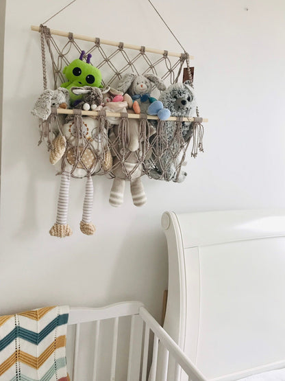 Macrame Hanging Basket for Toys