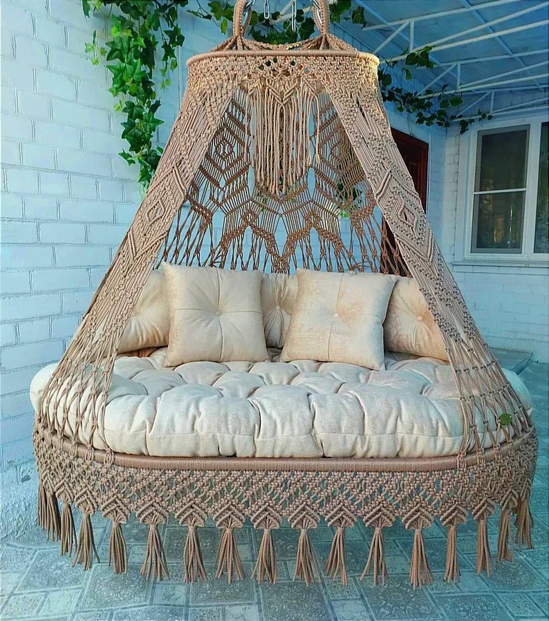 Chocolate sofa swing for adults