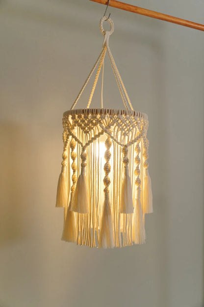 Handcrafted Macrame Tassel Pendant Light