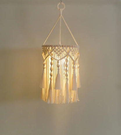 Handcrafted Macrame Tassel Pendant Light