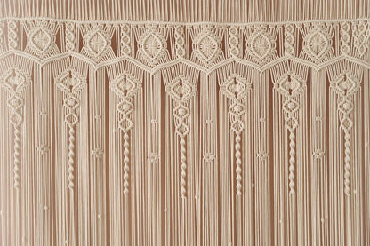 Modern Beige Macrame Curtains