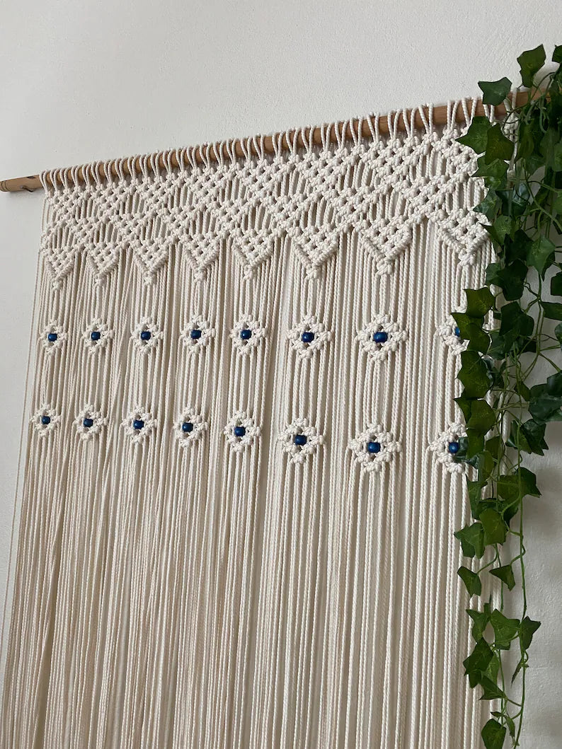 Lightweight White Macrame Curtains