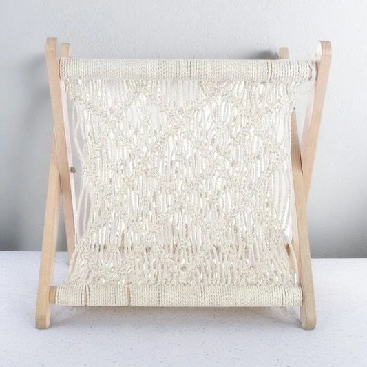 Boho Macramé Magazine Holder