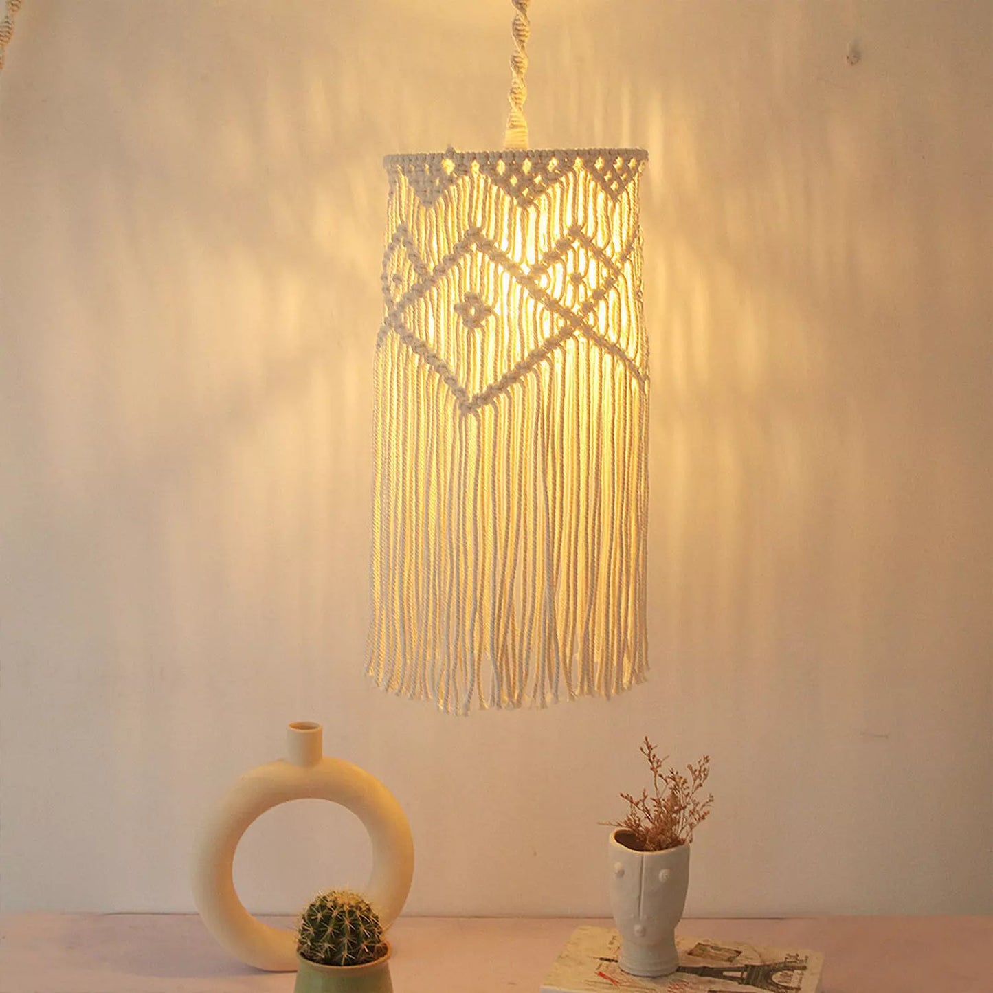 Boho Woven Macrame Chandelier