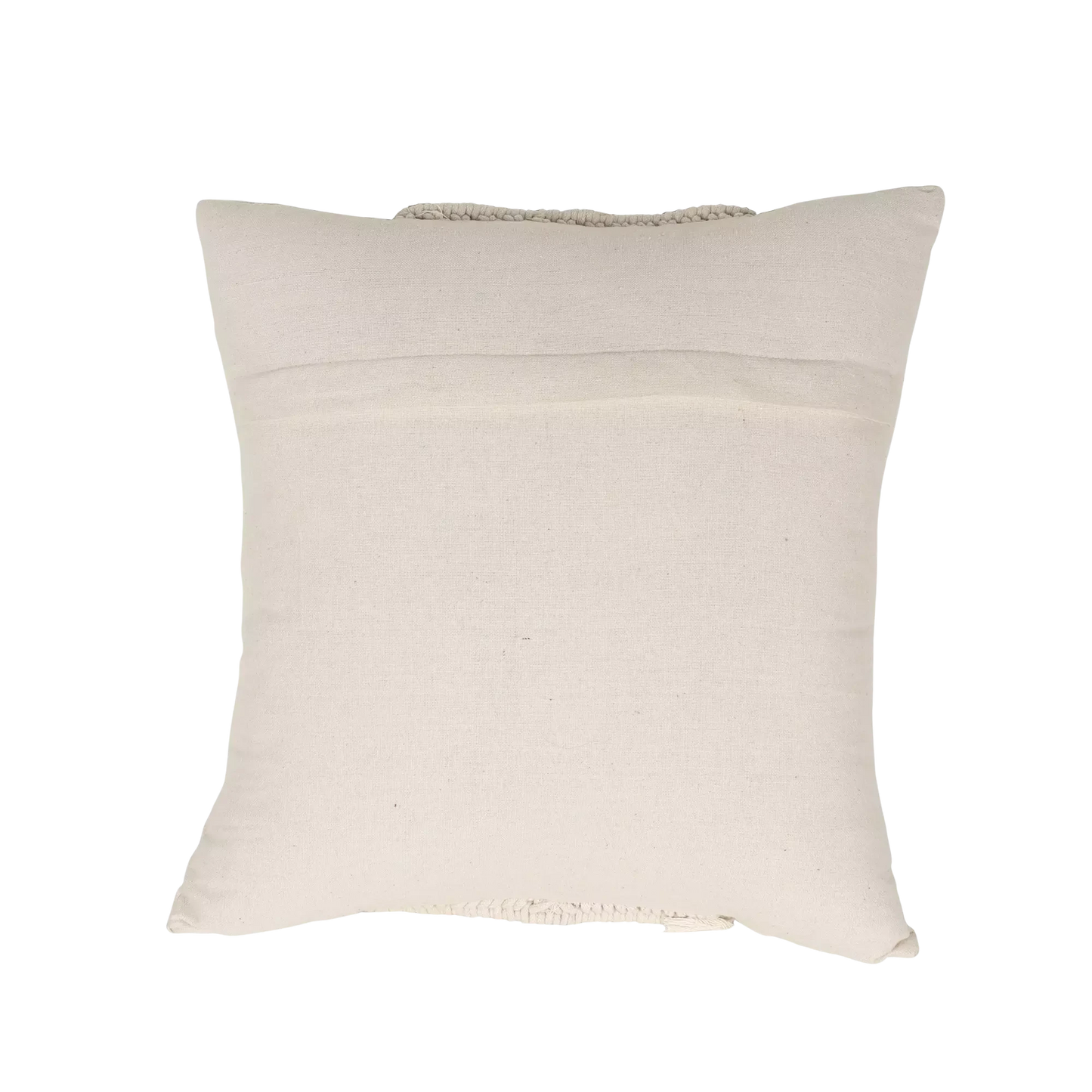 Bohemian White Woven Cushion