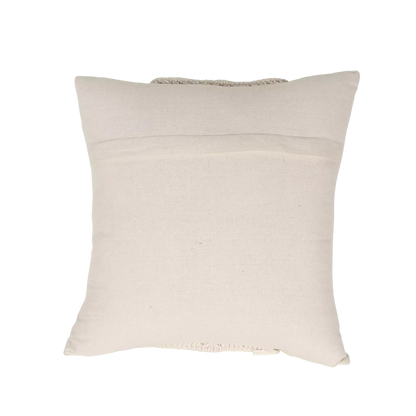 Bohemian White Woven Cushion