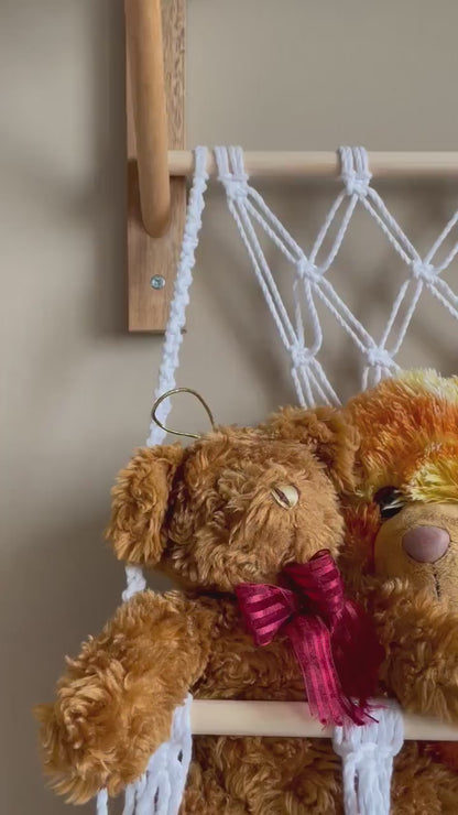 Macrame Hanging Basket for Toys